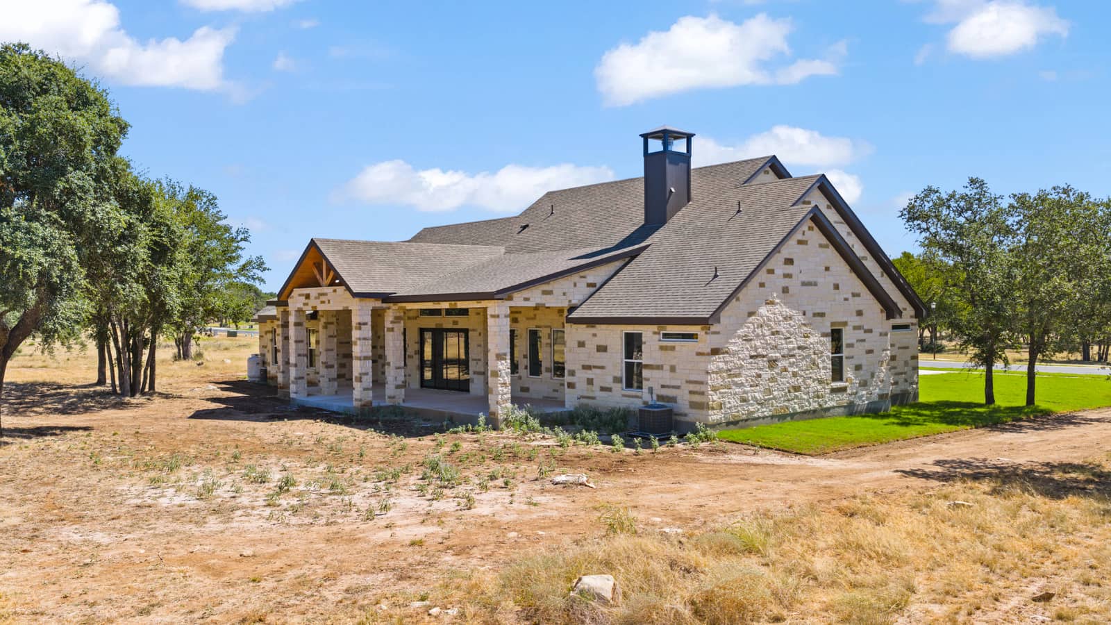 Aerial side view of the home mapped to 265 Sunday Drive