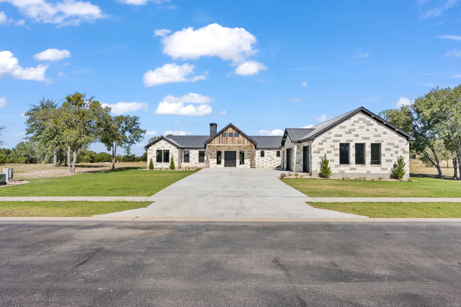 Wide front exterior of the model home at 271 Sunday Drive