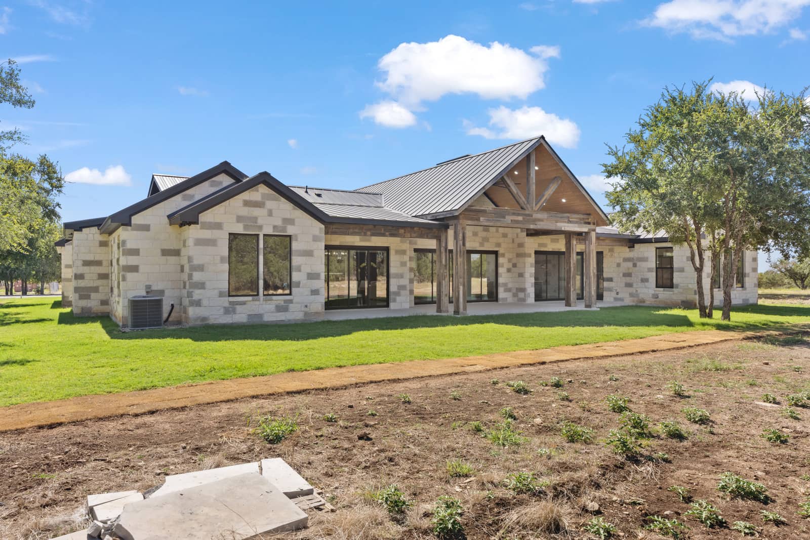 Rear exterior and covered porch at 271 Sunday Drive